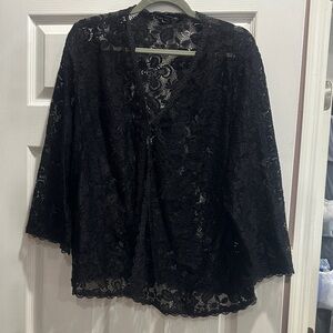 Elegant Black Lace Blouse